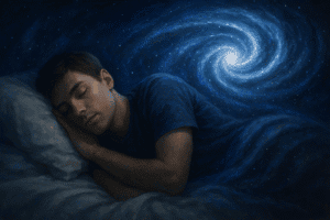 גבר צעיר ישן.